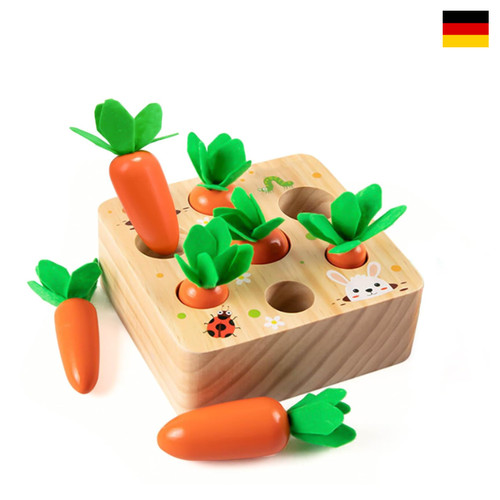 Holzspielzeug karottenernte - holzspielzeug,