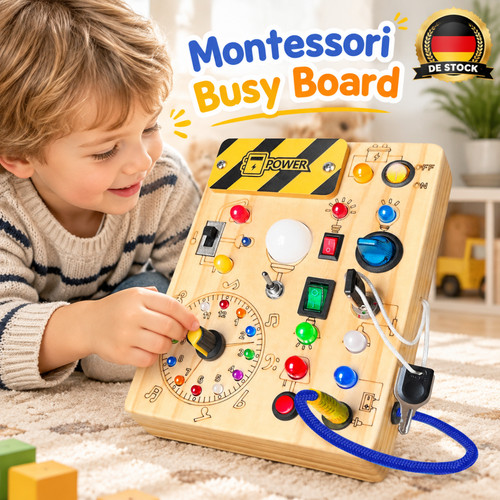 Led busy board - busy, montessori
