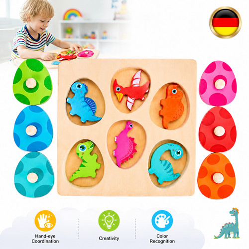 Jahr holzpuzzle dino eier - jahr,