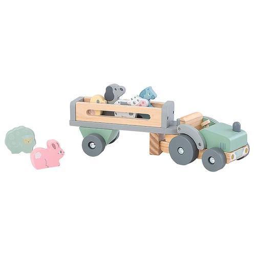 Holz traktor mit - anhänger, 6