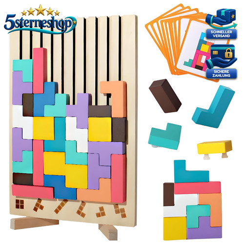 Holzpuzzle tetris montessori - holzpuzzle,
