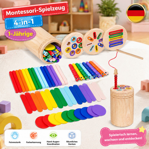Montessori spielzeug 1 - spielzeug, 4-in-1
