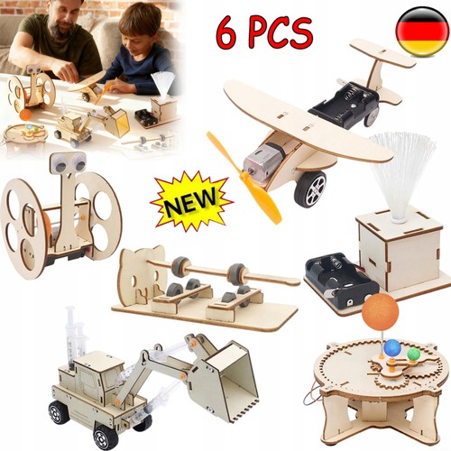 6in1 holz technik bausatz - holz,