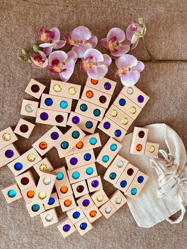 Montessori glitzerbausteine - montessori,