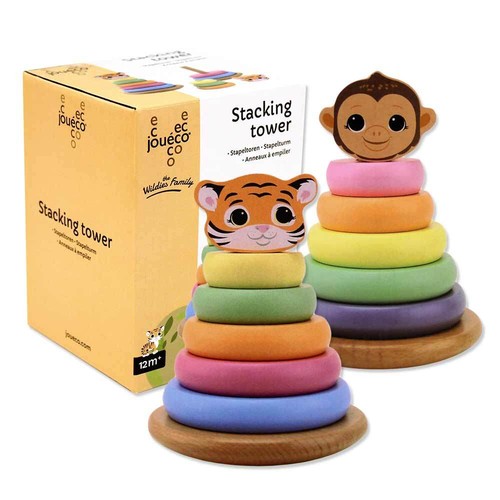 Holz stapelturm baby - holz-stapelturm, spielzeug